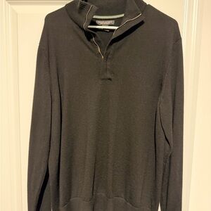 Banana Republic Men's Black Half-Zip Pullover Sweater